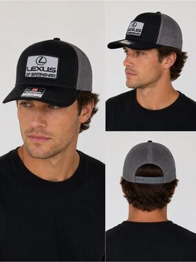NWT Lexus of Birmingham Richardson 112 Black & Gray Trucker Hat Unisex